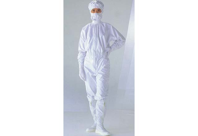 5mm白色网格防静电连体服