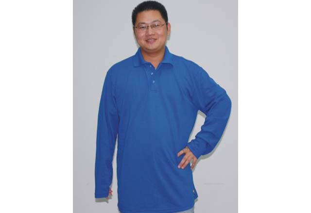 高档蓝色防静电T恤衫